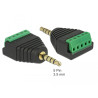 Delock Adapter Klinkenstecker 3,5 mm zu Terminalblock 5 Pin