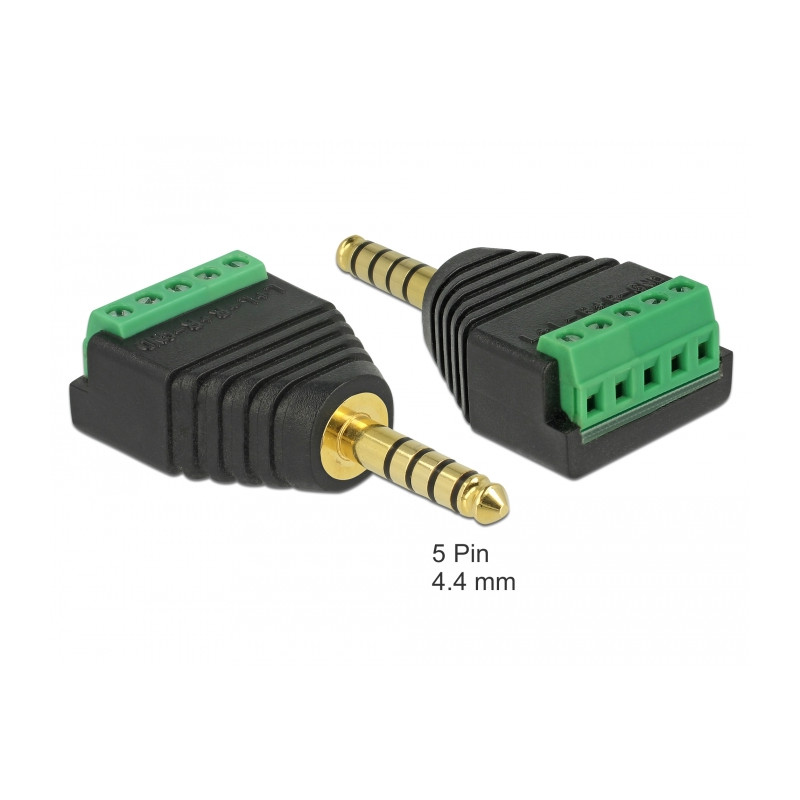 Delock Adapter Klinkenstecker 4,4 mm zu Terminalblock 5 Pin