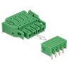 Delock Terminalblock Set für Platine 4 Pin 3,81 mm Rastermaß horizontal