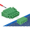 Delock Terminalblock Set für Platine 4 Pin 3,81 mm Rastermaß horizontal