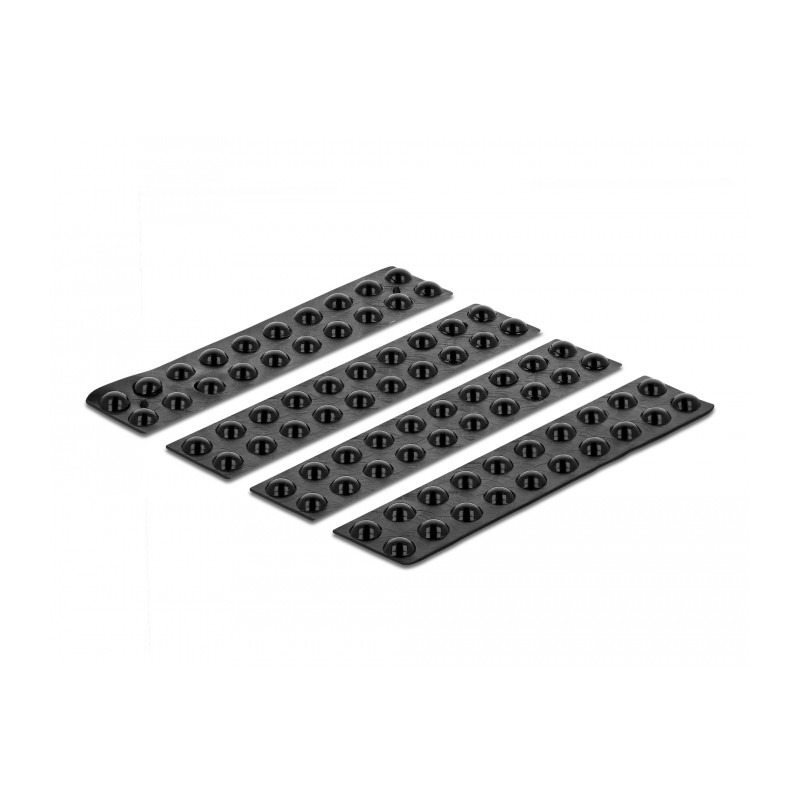 Delock Gummifüße rund selbstklebend 6 x 2 mm 80 Stück schwarz