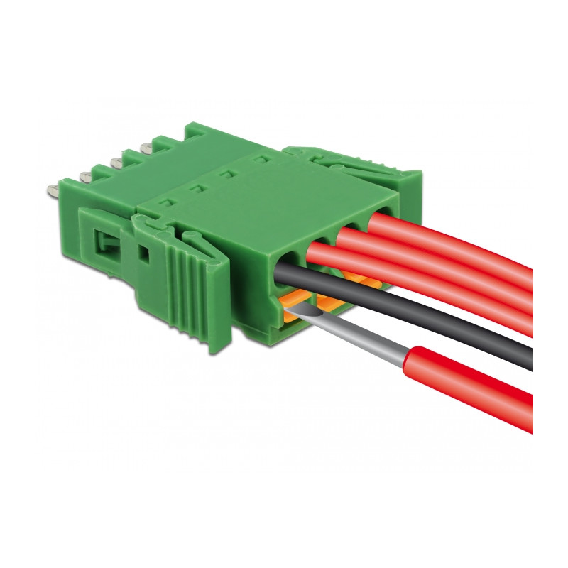 Delock Terminalblock Set für Platine 4 Pin 3,81 mm Rastermaß vertikal