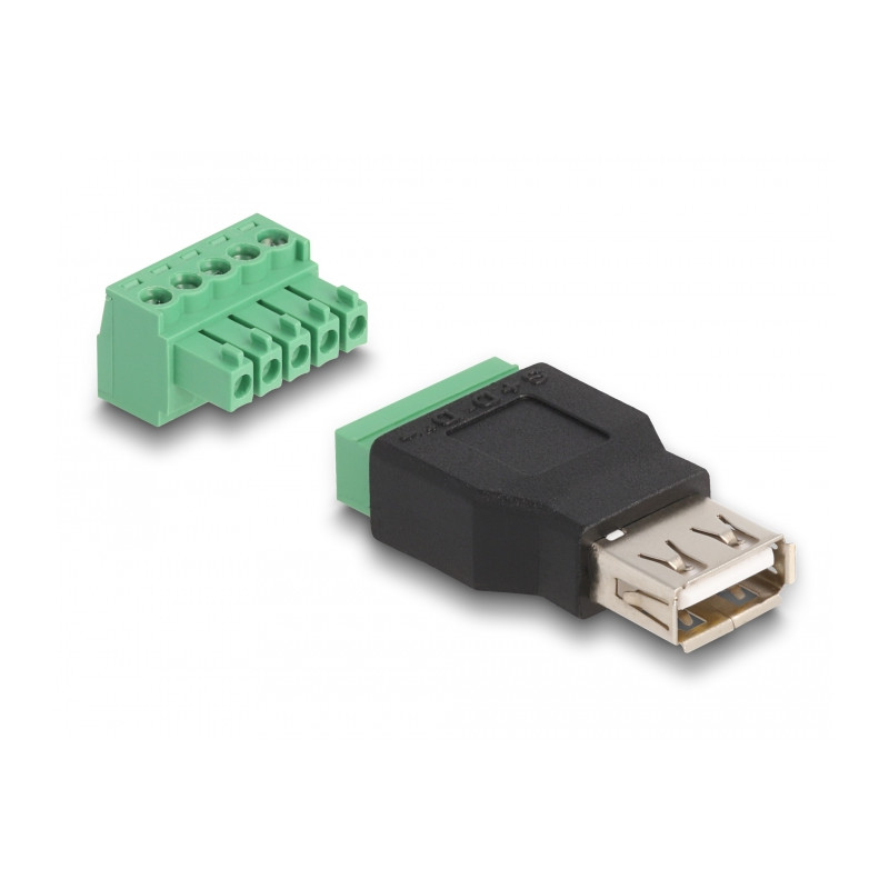 Delock USB 2.0 Typ-A Buchse zu Terminalblock Adapter 2-teilig