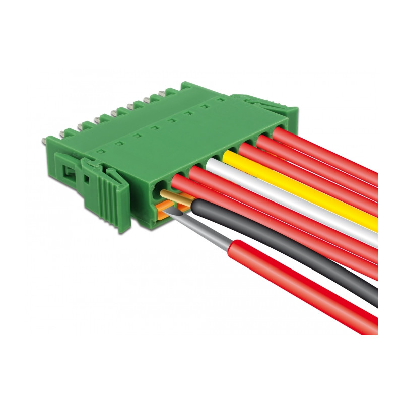 Delock Terminalblock Set für Platine 8 Pin 3,81 mm Rastermaß vertikal