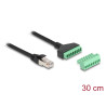 Delock RJ45 Kabel Cat.6 Stecker zu Terminalblock Adapter 30 cm 2-teilig