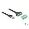 Delock RJ45 Kabel Cat.6 Stecker zu Terminalblock Adapter 1 m 2-teilig