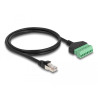 Delock RJ45 Kabel Cat.6 Stecker zu Terminalblock Adapter 1 m 2-teilig