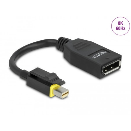 Delock Mini DisplayPort 1.4 zu DisplayPort Adapter mit Einrastfunktion 8K 60 Hz