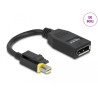 Delock Mini DisplayPort 1.4 zu DisplayPort Adapter mit Einrastfunktion 8K 60 Hz
