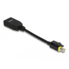 Delock Mini DisplayPort 1.4 zu DisplayPort Adapter mit Einrastfunktion 8K 60 Hz