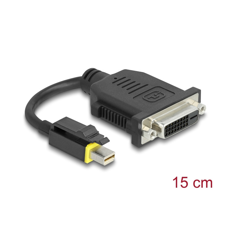 Delock Mini DisplayPort 1.1 zu DVI Adapter mit Einrastfunktion Passiv