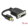 Delock Mini DisplayPort 1.1 zu DVI Adapter mit Einrastfunktion Passiv