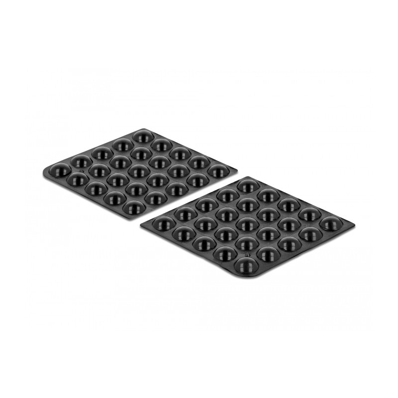 Delock Gummifüße rund selbstklebend 10 x 3 mm 50 Stück schwarz