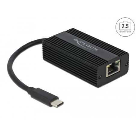 Delock USB Type-C™ Netzwerk Adapter 2,5 Gigabit LAN 1 x RJ45