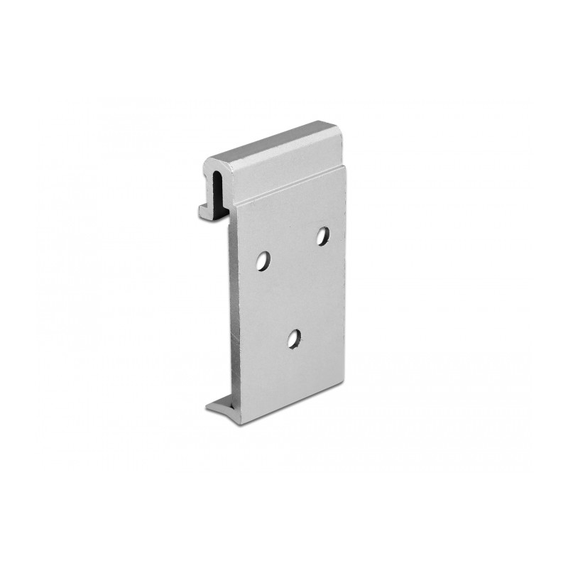 Delock Aluminium Montageclip für Hutschiene (3 Befestigungslöcher)
