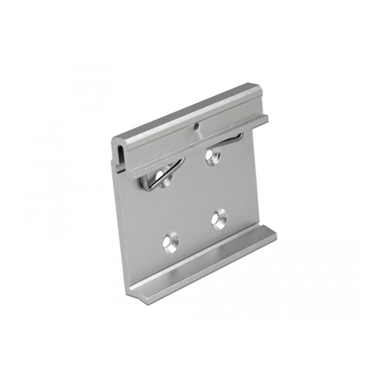Delock Aluminium Montageclip für Hutschiene (4 Befestigungslöcher)