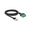 Delock RJ45 Kabel Cat.6 Stecker zu Terminalblock Adapter 2 m 2-teilig
