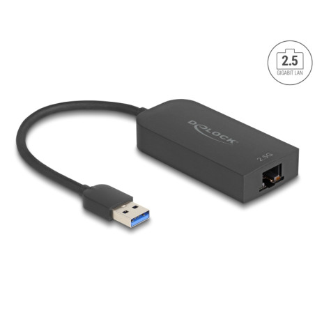 Delock USB Typ-A Netzwerk Adapter 2,5 Gigabit LAN 1 x RJ45 ASIX