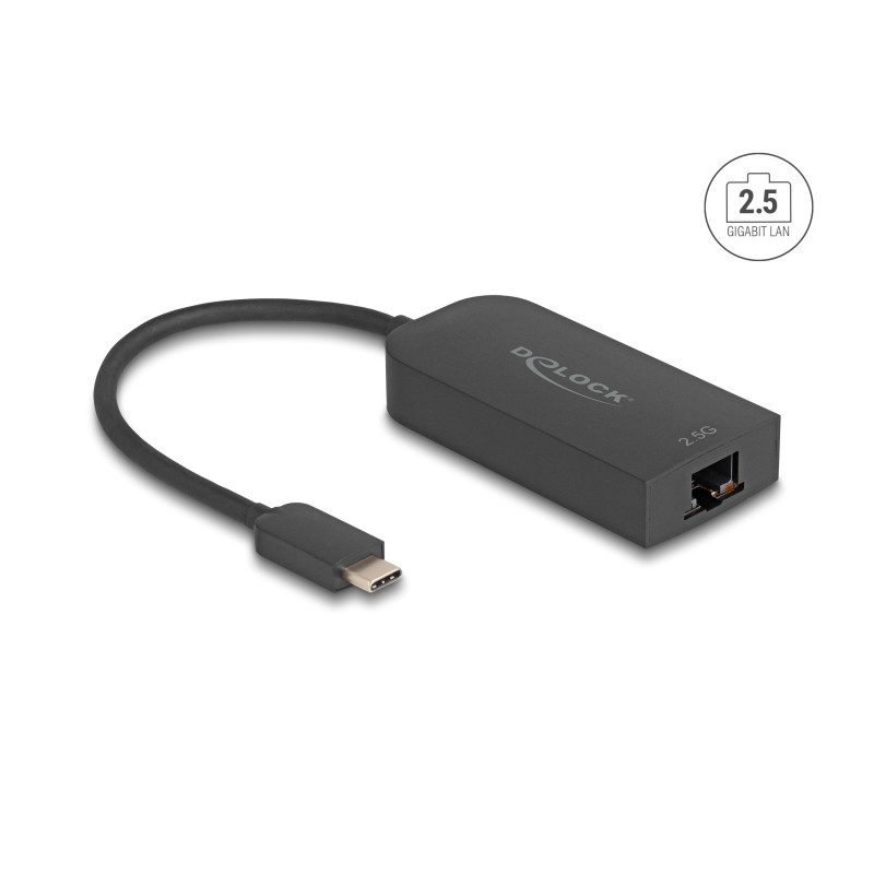 Delock USB Type-C™ Netzwerk Adapter 2,5 Gigabit LAN 1 x RJ45 ASIX