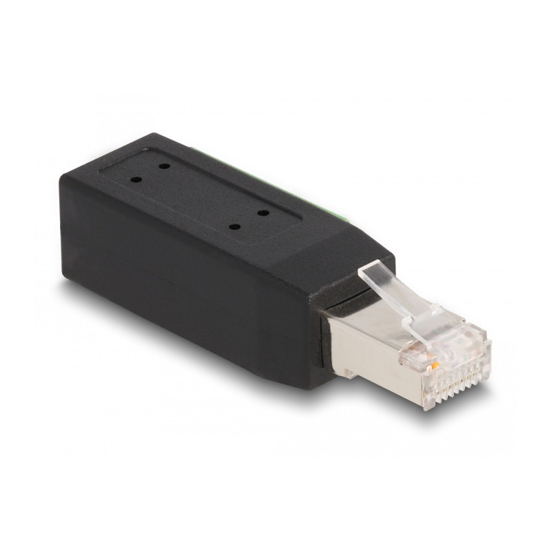 Delock RJ45 Stecker Cat.5e zu Terminalblock Adapter 90° gewinkelt