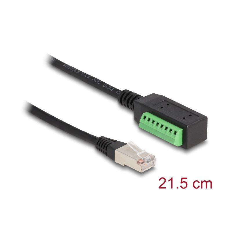 Delock RJ45 Kabel Cat.5e Stecker zu Terminalblock Adapter 21,5 cm