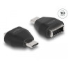 Delock Adapter USB Type-C™ Stecker zu USB 10 Gbps Typ-E Key A Buchse schwarz
