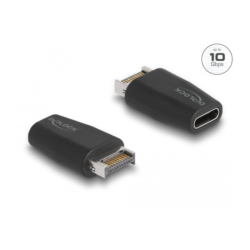 Delock Adapter USB 10 Gbps Typ-E Key A Stecker zu USB Type-C™ Buchse schwarz