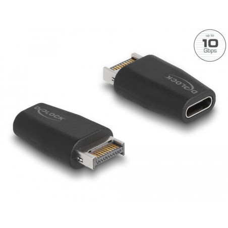 Delock Adapter USB 10 Gbps Typ-E Key A Stecker zu USB Type-C™ Buchse schwarz