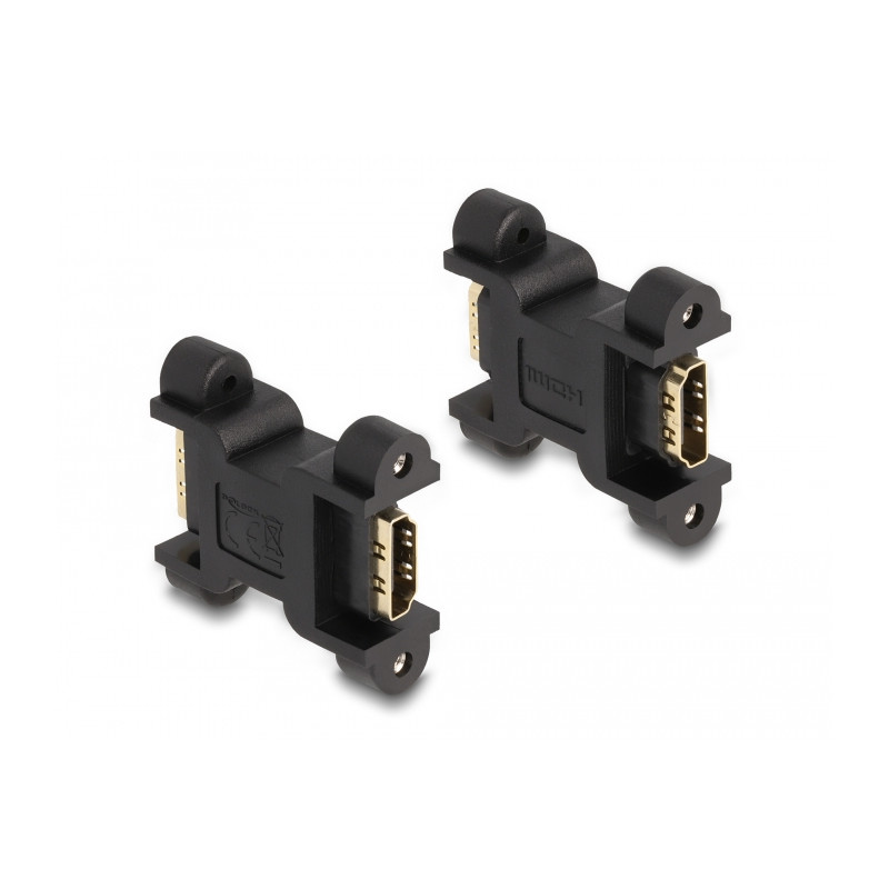 Delock HDMI Adapter Buchse zu Buchse mit Schraubanschluss
