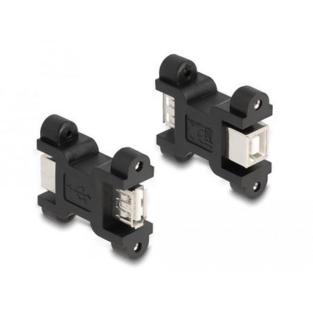 Delock USB 2.0 Adapter Typ-A Buchse zu Typ-B Buchse mit Schraubanschluss