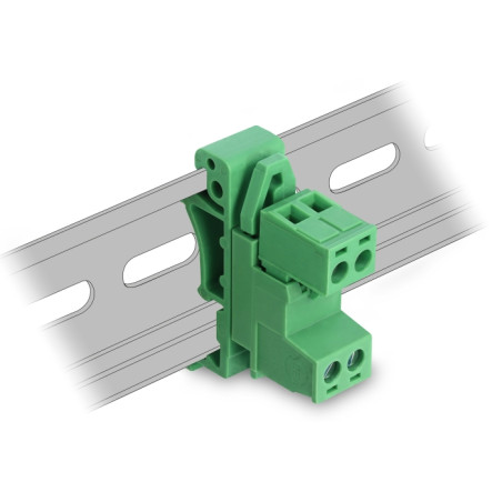 Delock Terminalblock Set für Hutschienen 2 Pin mit Rastermaß 5,08 mm gewinkelt