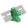 Delock Terminalblock Set für Hutschienen 2 Pin mit Rastermaß 5,08 mm gewinkelt