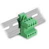 Delock Terminalblock Set für Hutschienen 4 Pin mit Rastermaß 5,08 mm gewinkelt