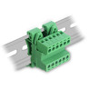 Delock Terminalblock Set für Hutschienen 6 Pin mit Rastermaß 5,08 mm gewinkelt