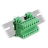 Delock Terminalblock Set für Hutschienen 8 Pin mit Rastermaß 5,08 mm gewinkelt