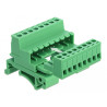 Delock Terminalblock Set für Hutschienen 8 Pin mit Rastermaß 5,08 mm gewinkelt