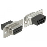 Delock D-Sub 9 Pin Buchse zu RJ45 Buchse Montagesatz schwarz