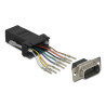 Delock D-Sub 9 Pin Stecker zu RJ45 Buchse Montagesatz schwarz