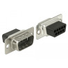 Delock D-Sub 9 Pin Stecker zu RJ45 Buchse Montagesatz schwarz