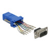 Delock D-Sub 9 Pin Stecker zu RJ45 Buchse Montagesatz blau