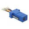 Delock D-Sub 9 Pin Stecker zu RJ45 Buchse Montagesatz blau