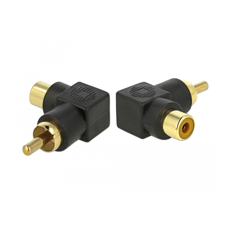 Delock Cinch Adapter Stecker zu Buchse gewinkelt