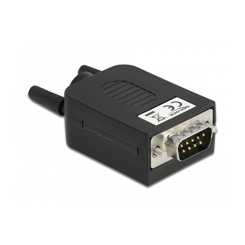 Delock D-Sub9 Stecker zu Terminalblock mit Gehäuse