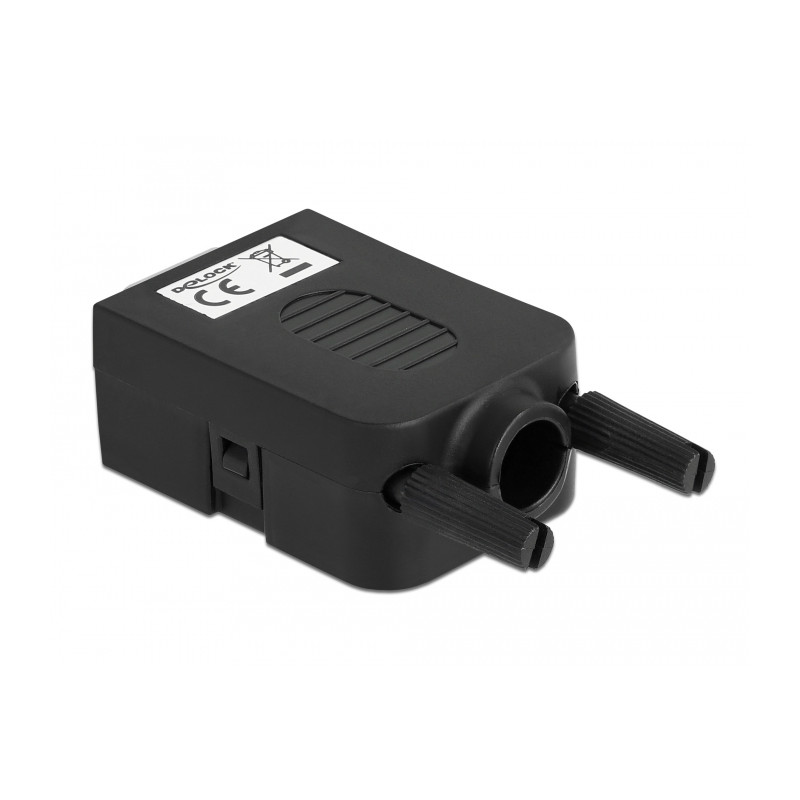 Delock D-Sub9 Stecker zu Terminalblock mit Gehäuse