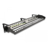Delock 19″ Keystone Patchpanel 16 Port mit 3 Bügeln und Entlastungsschiene 1 HE schwarz
