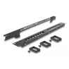 Delock 19″ Keystone Patchpanel 16 Port mit 3 Bügeln und Entlastungsschiene 1 HE schwarz
