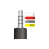 Delock Audio Splitter Klinkenstecker 3,5 mm zu 2 x Klinkenbuchse 3,5 mm 4 Pin gewinkelt