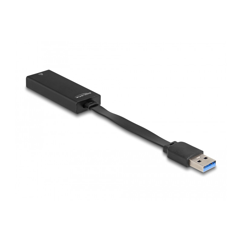 Delock USB Typ-A Netzwerk Adapter Gigabit LAN 1 x RJ45 slim ASIX