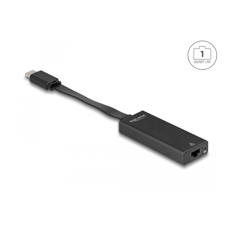 Delock USB Type-C™ Adapter zu Gigabit LAN 1 x RJ45 slim ASIX