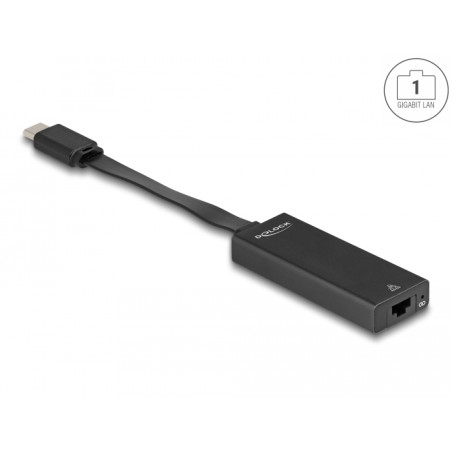 Delock USB Type-C™ Adapter zu Gigabit LAN 1 x RJ45 slim ASIX